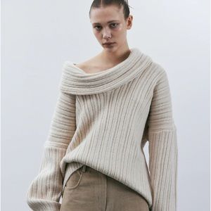 Never worn and brand new - Oversized High Roll Knit Pullover, firm on price